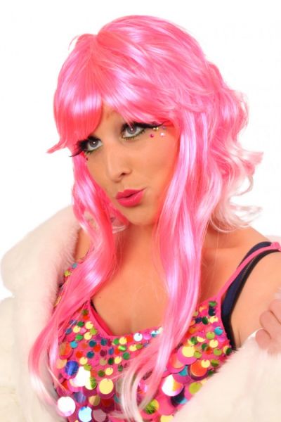 Ladies wig nicky pink