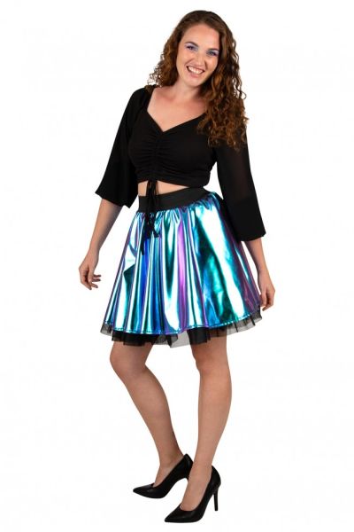 Glittering Disco skirt turquoise 80s
