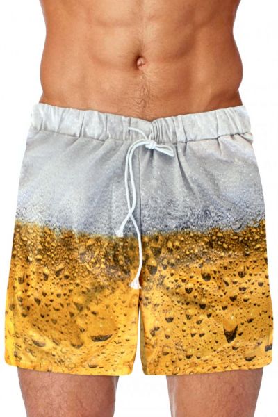 Beer swimming trunks for tough men