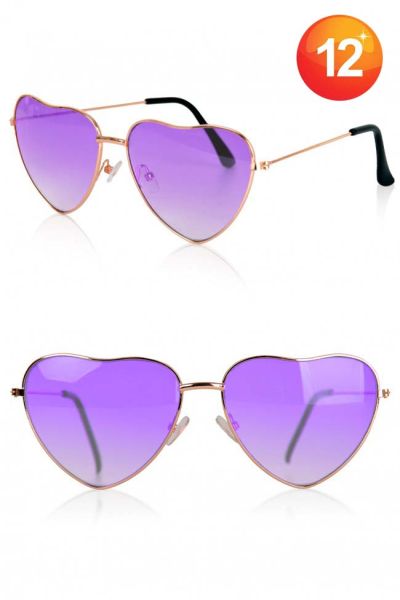 Heart Shaped Sunglasses purple