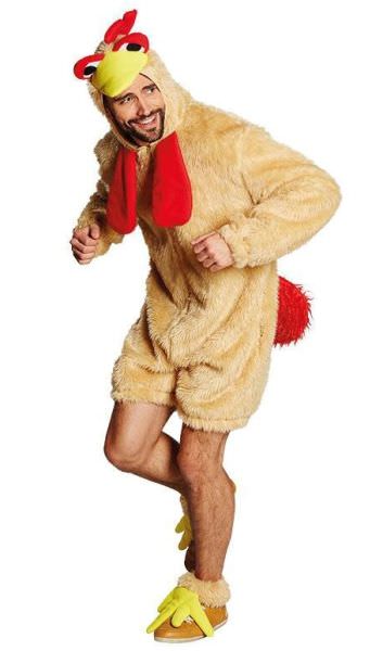 Funny rooster hooded jumpsuit