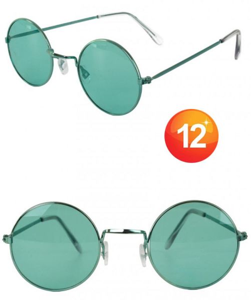 Retro Hippie glasses green