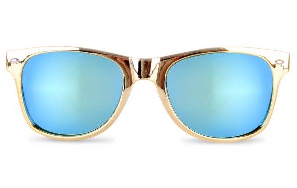 Glasses - Blues Brothers - Gold - Mirror glass