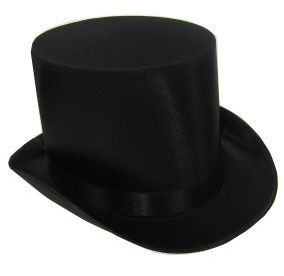 High top hat satin the luxury black