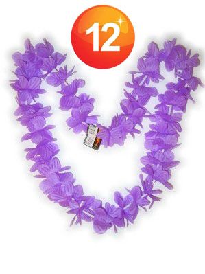 Hawaii necklace purple wreaths 12 pieces