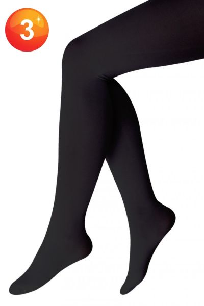 Tights black with fly