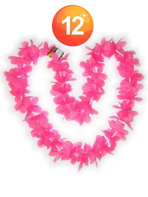 Hawaii necklace pink wreaths 12 pieces