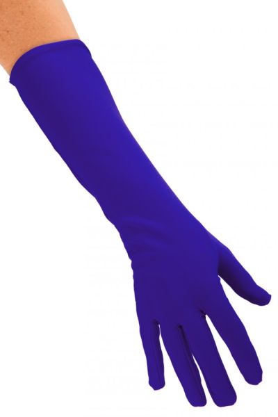 Gloves nylon long blue