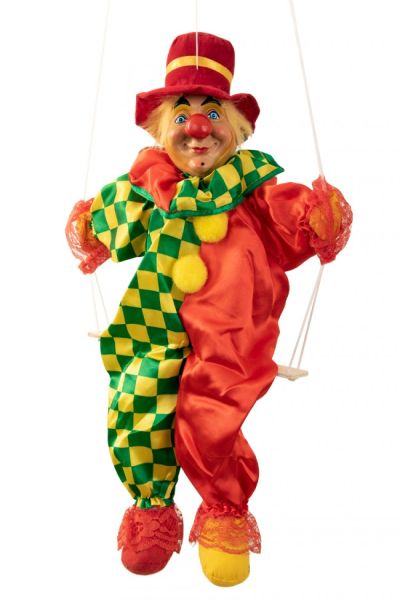 Clown doll red yellow green