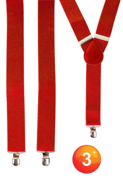 Suspenders colour red