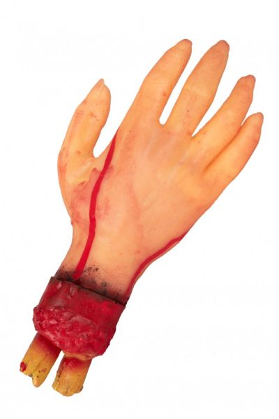 Halloween horror fake severed hand