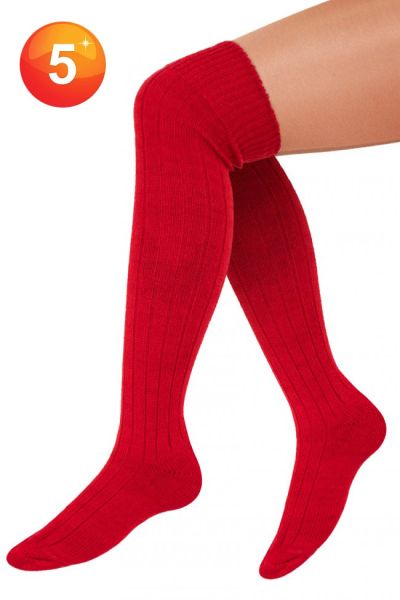 Knitted Long Red Socks