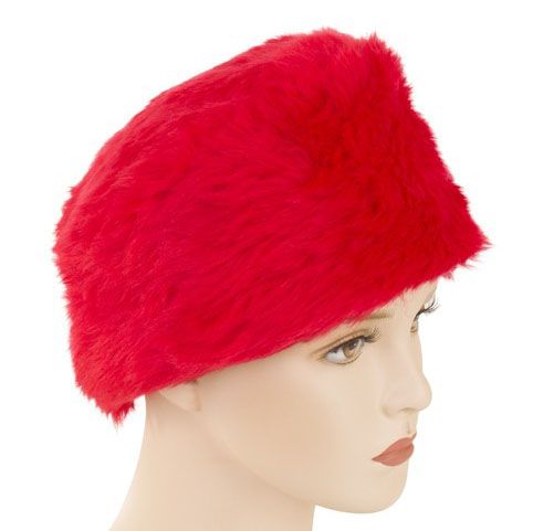 Fur hat red