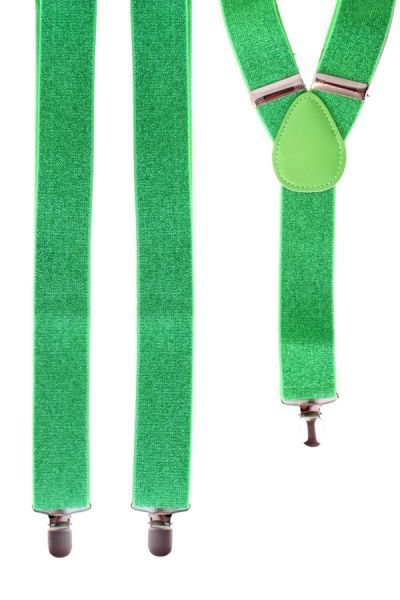 Suspender green with glitter