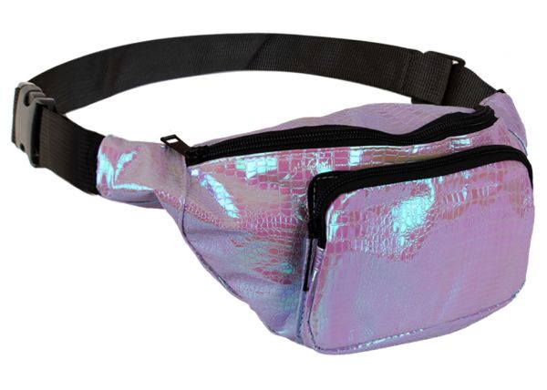 Snake leather print purple shoulder bag
