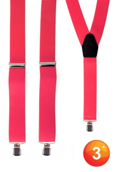 Suspenders neon pink fluorine