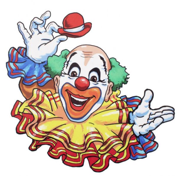 Window sticker cheerful clown