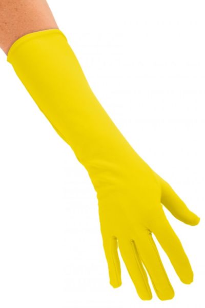 Gloves nylon long yellow
