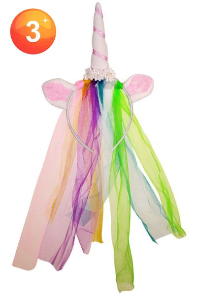 Diadem unicorn rainbow veil