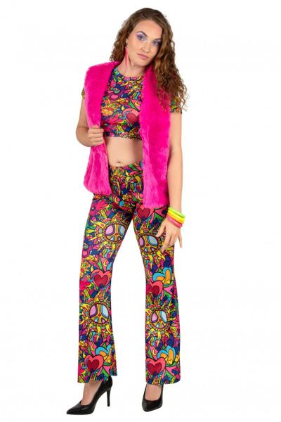 Fake fur bodywarmer neon pink