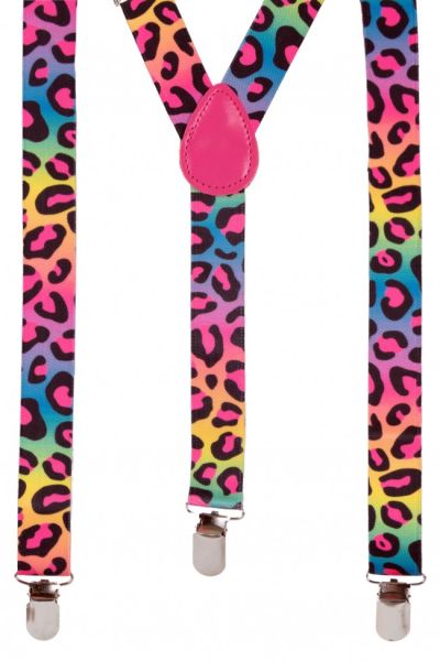 Suspender leopard print multi color