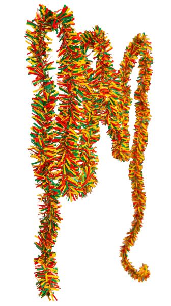 PET garland red yellow green