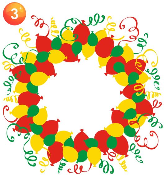 Window sticker balloons red yellow green