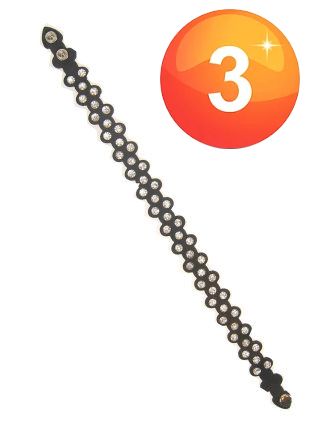 Disco Punk Bracelet collar with stones