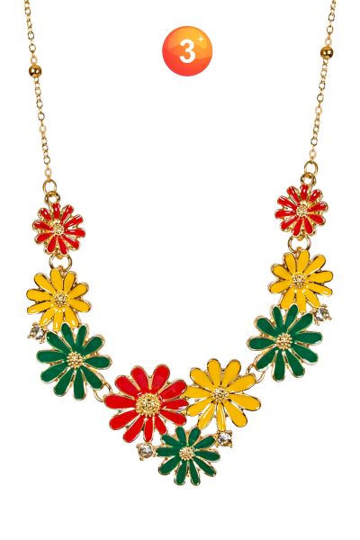 Hippie Daisy Flower Necklace