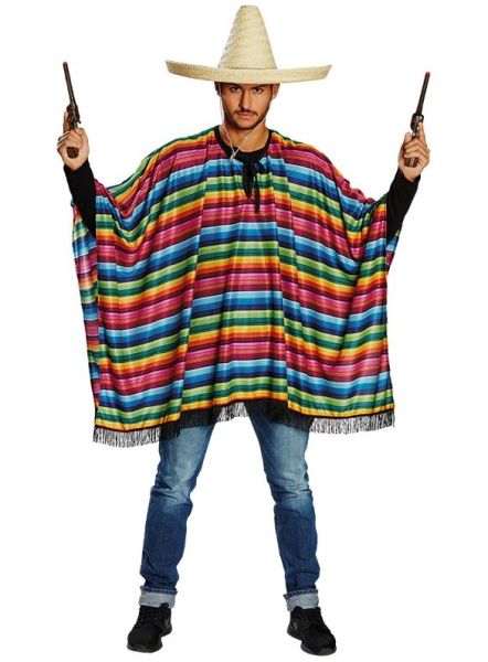 Mexican poncho colourful Wild West