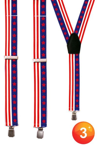 Suspenders stars stripes USA America