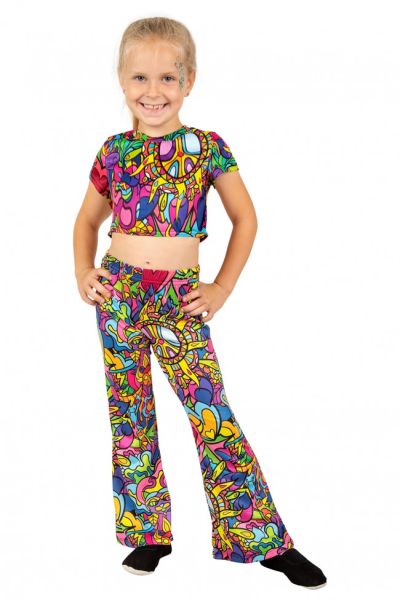 Flared children's colourful dream trousers