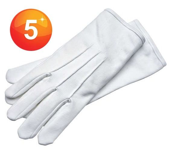 White cotton gloves deluxe