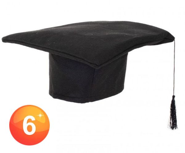 Graduation hats passed in 3 sizes graduated master