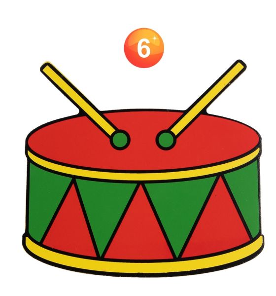 Wooden drum decoration