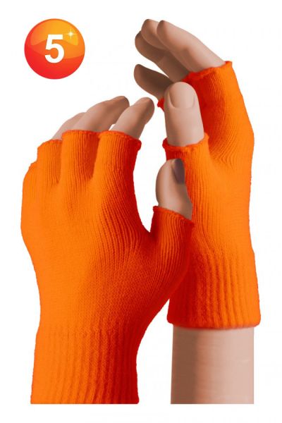 Fingerless gloves orange Kids