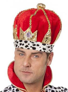 Red fabric King crown
