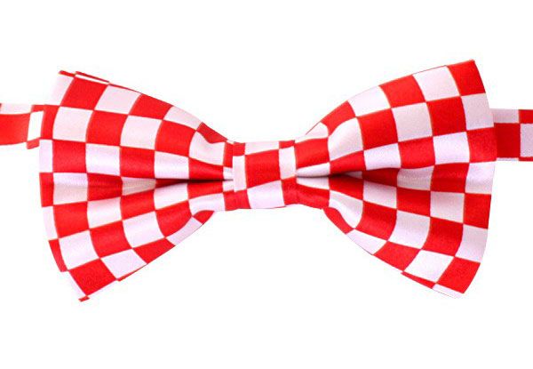 Bow tie red white checkered