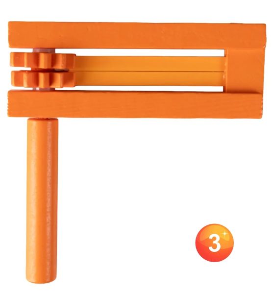 Wooden ratchet double orange