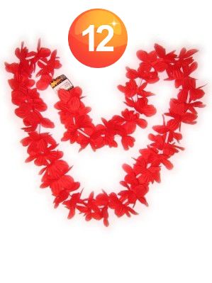 Hawaii necklace red garland wreaths 12 pieces