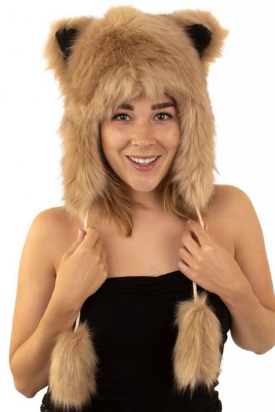Funny luxury plush fox hat