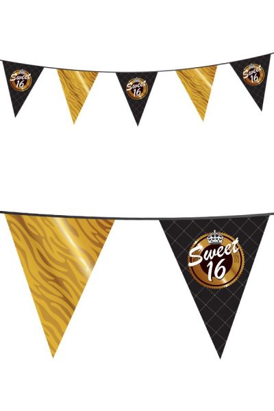 Flags line Sweet 16 Gold
