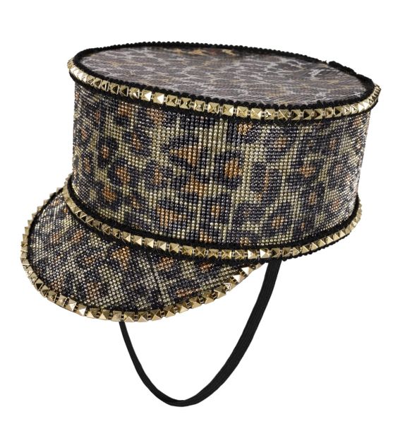 Fanfare hat leopard print