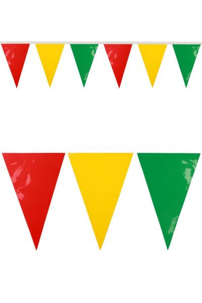 Mini flag line red yellow green fireproof 24m