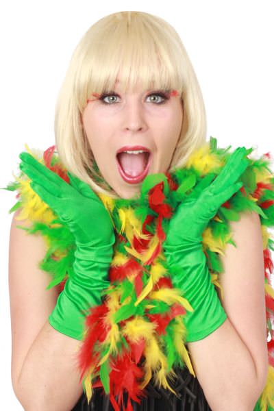 Feather Boa red yellow green