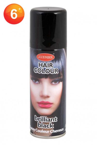 6x Black hair spray