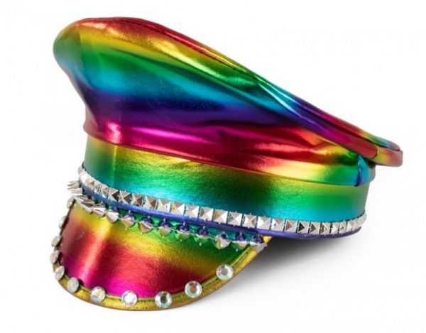 Rainbow cap metallic with stones