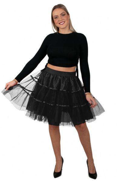 50s High School Petticoat Black