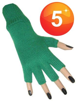 Fingerless gloves green