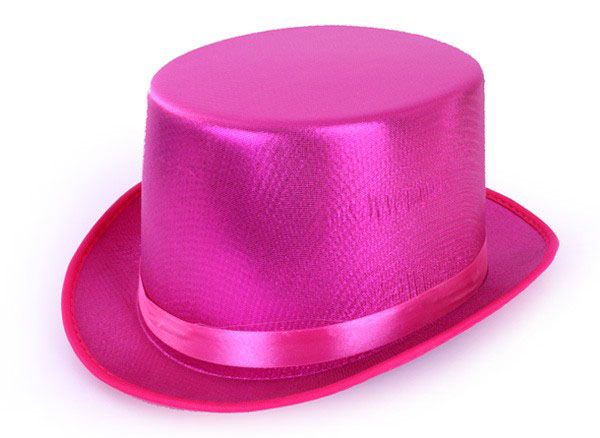 High hat metallic pink